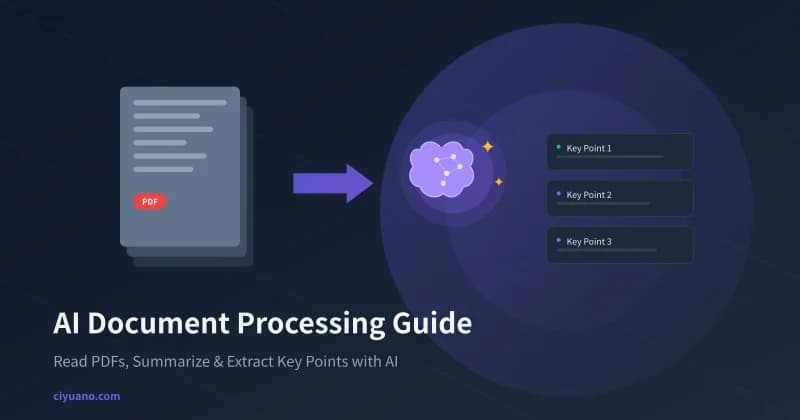 AI Document Processing Guide: Read PDFs, Summarize Long Texts, and Extract Key Insights with AI