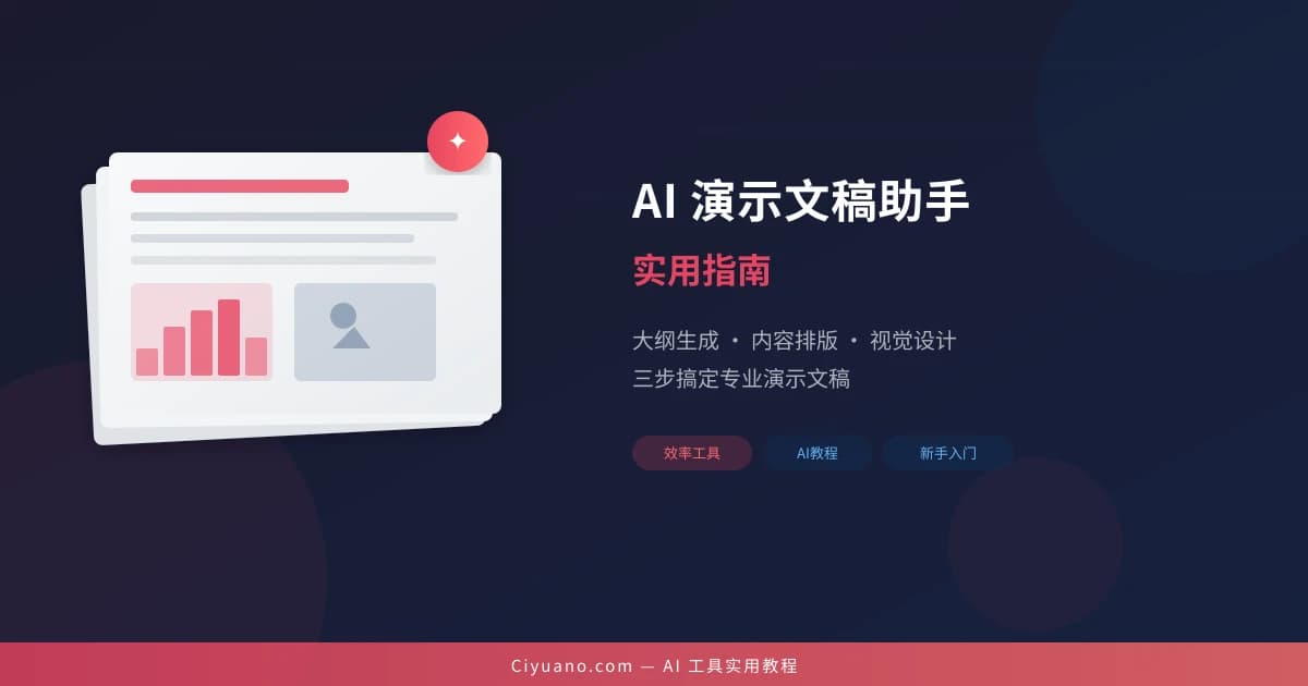 AI 演示文稿助手实用指南：大纲生成、内容排版、视觉设计一步到位