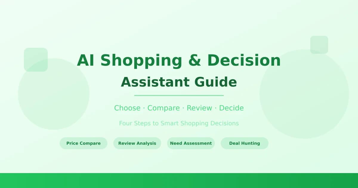 A Practical Guide to AI Shopping Price Comparison and Decision Assistance: Master Smart Consumer Choices in Four Steps