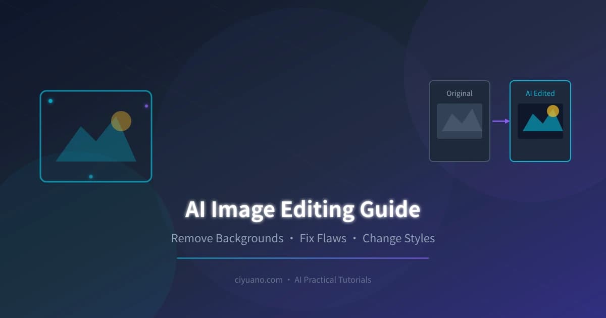 AI Image Editing Guide: Remove Backgrounds, Fix Flaws, and Change Styles in 3 Steps