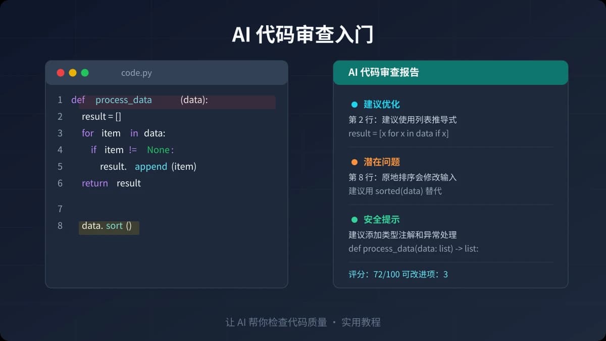 AI 代码审查入门：让 AI 帮你检查代码质量