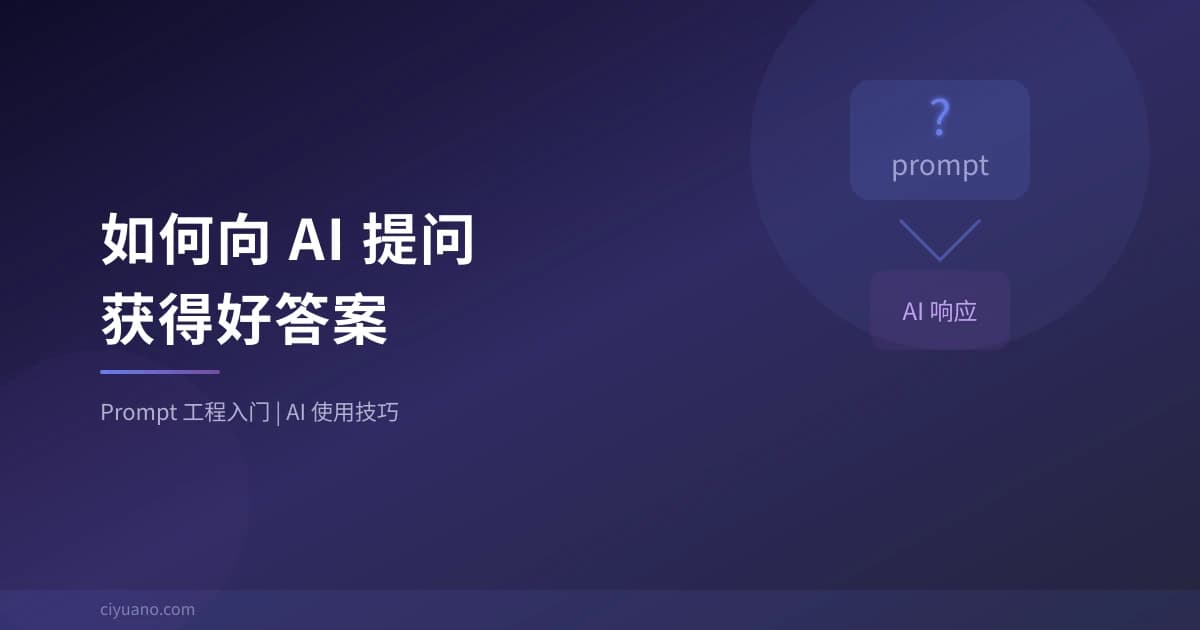 如何向 AI 提问获得好答案：新手 Prompt 工程入门