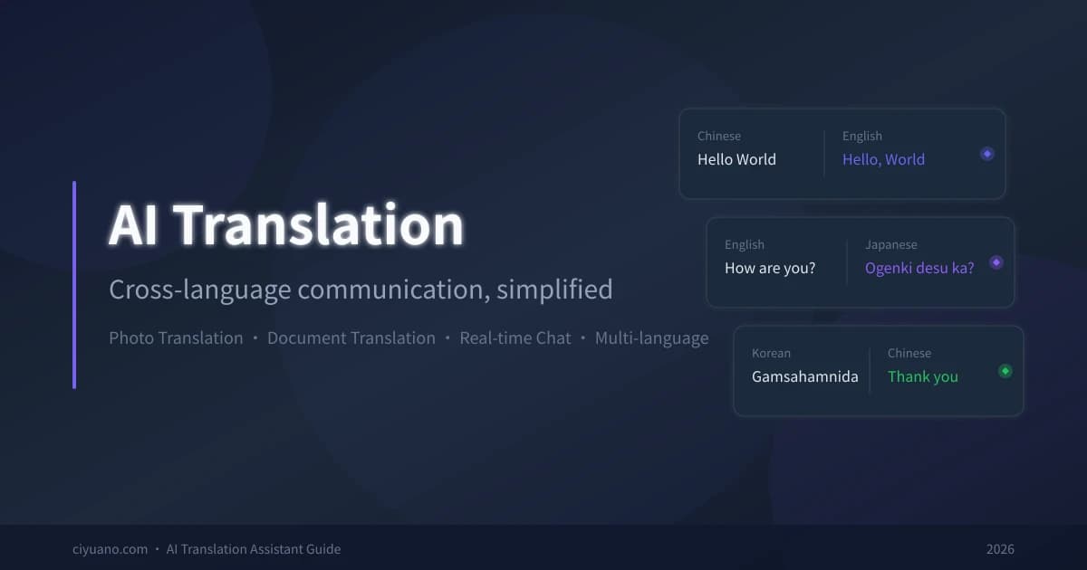 AI Translation Assistant Complete Guide: Photo, Document & Real-time Translation