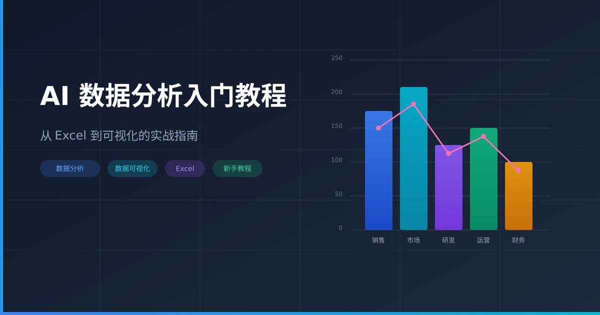 AI 数据分析入门教程：从 Excel 到可视化的实战指南