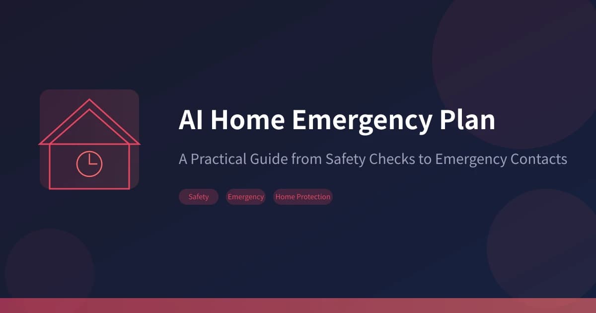 AI Home Emergency Plan: A Practical Guide from Safety Checks to Emergency Contacts