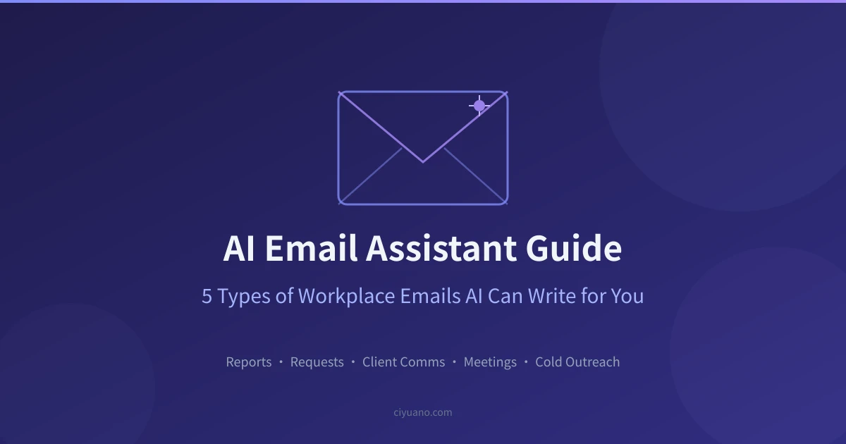 AI Email Assistant Guide: 5 Types of Workplace Emails Made Easy