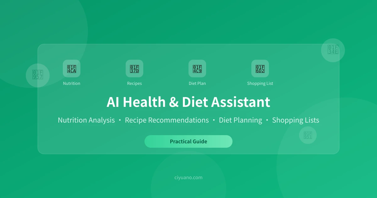 AI Health & Diet Assistant: Nutrition, Recipes & Meal Planning
