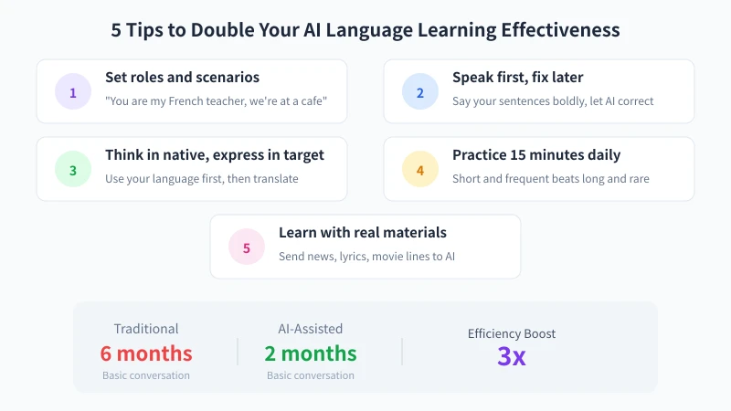 AI Language Learning Tips