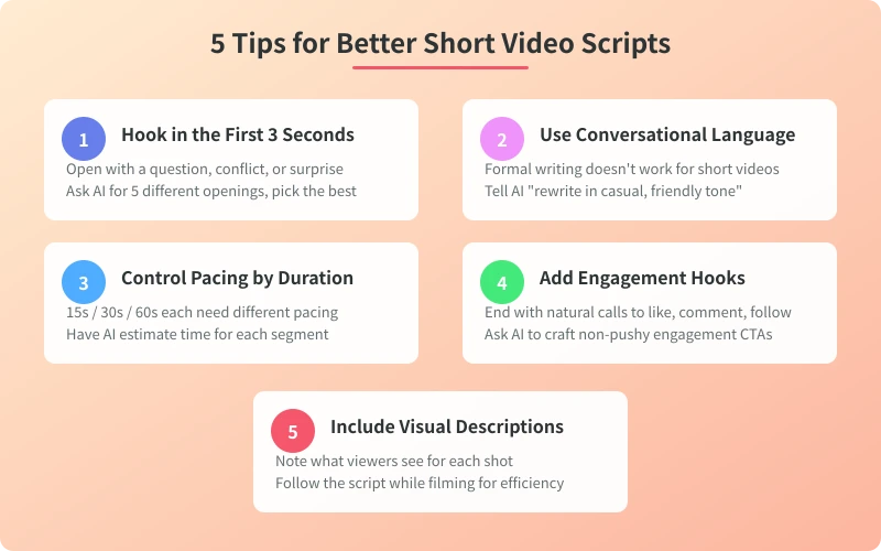 5 tips to make your short video script stand out