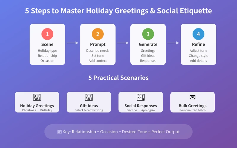 AI Social Etiquette Five-Step Method