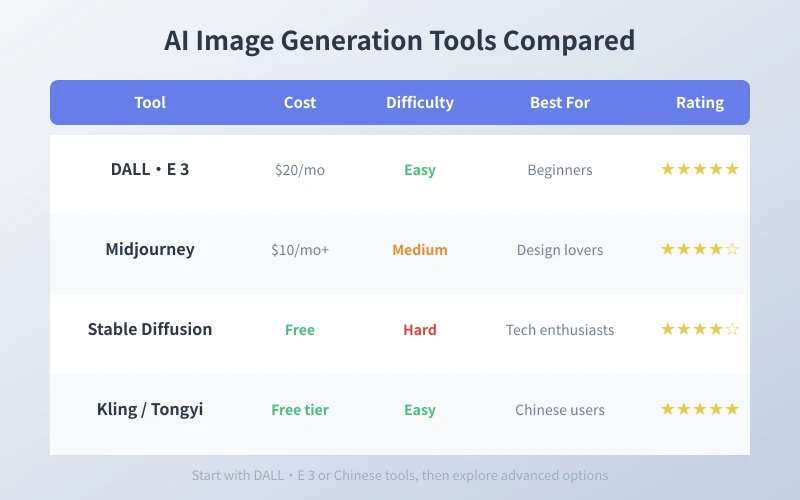 AI Image Generation Tools Compared