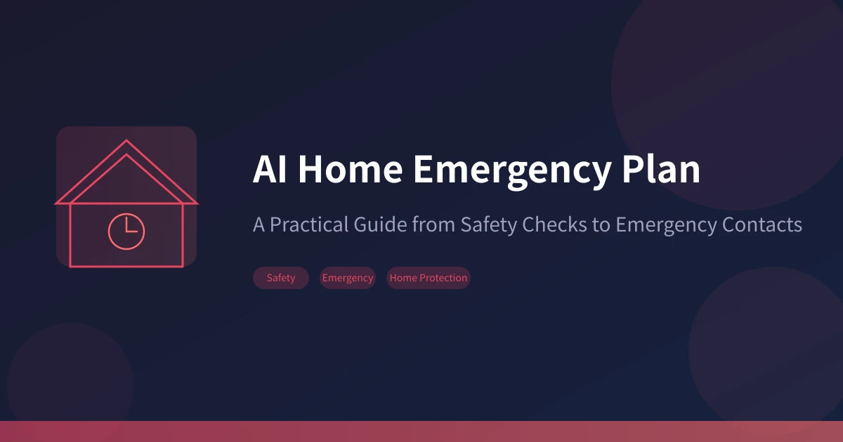 AI Home Emergency Plan: A Practical Guide from Safety Checks to Emergency Contacts