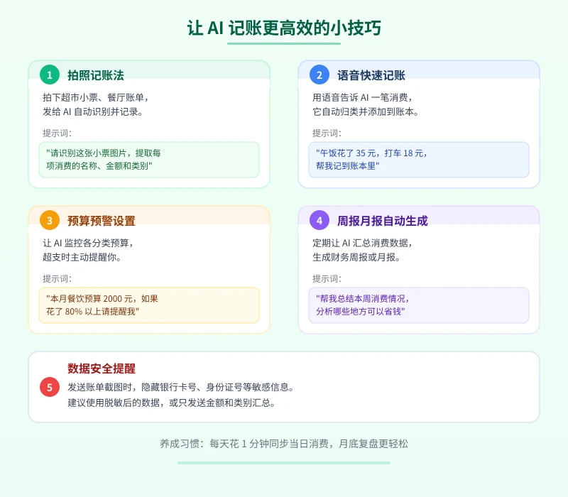 让 AI 记账更高效的小技巧