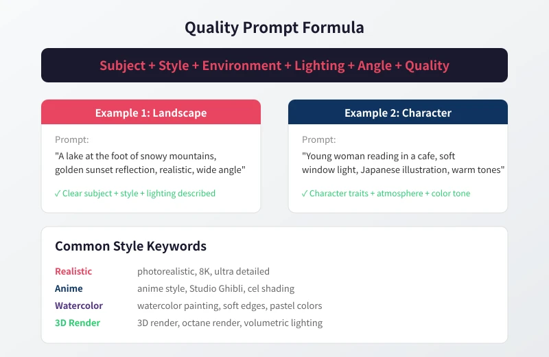 Quality Prompt Formula and Style Reference