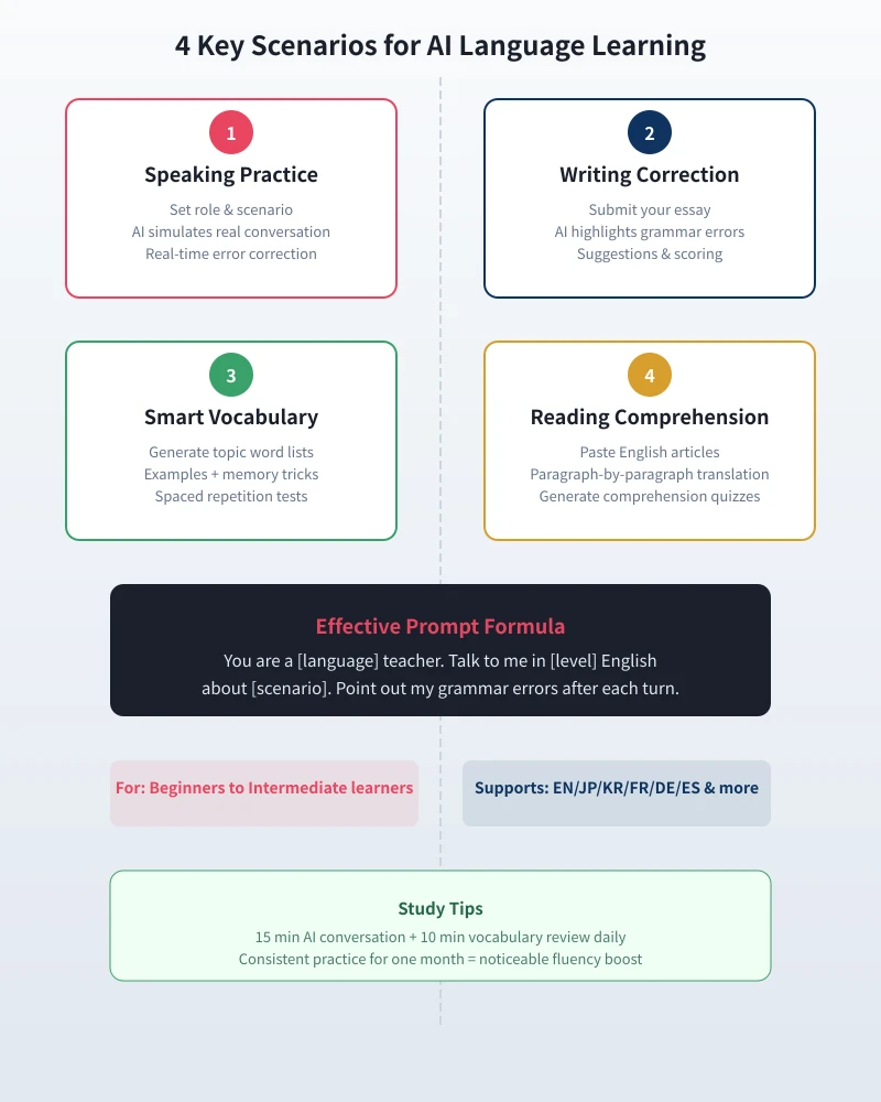 4 Key Scenarios for AI Language Learning
