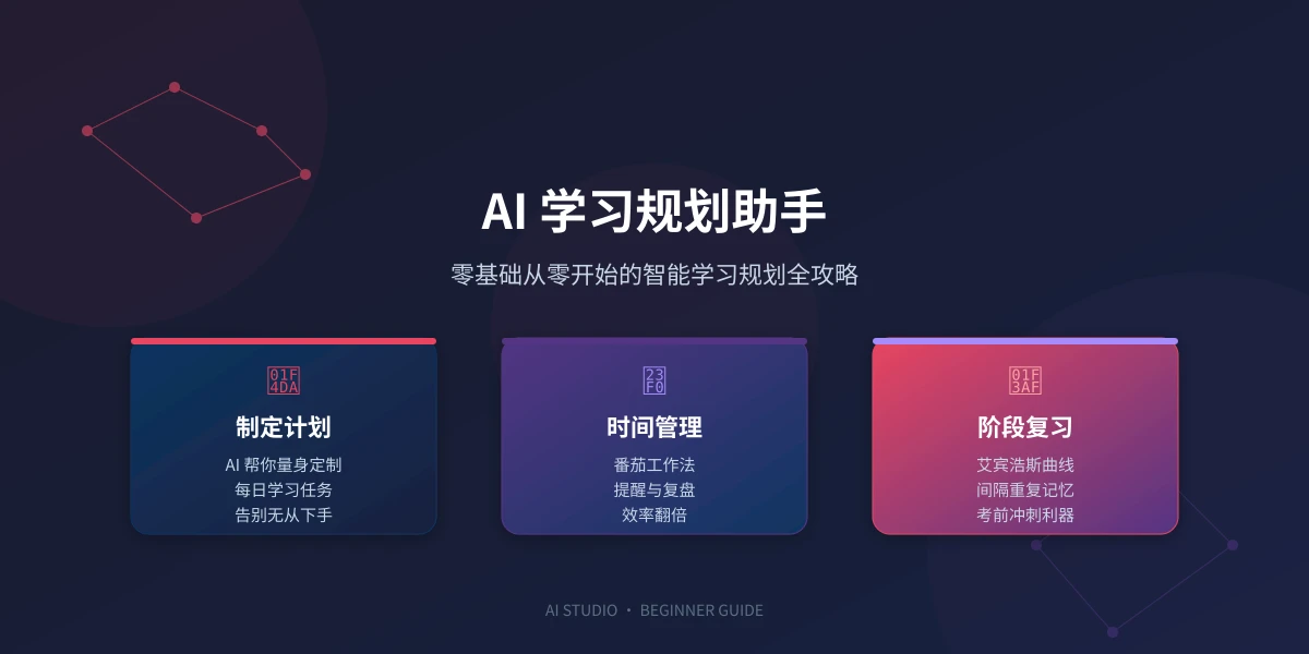 AI 学习规划助手入门：从制定计划到考前冲刺的完整实操指南
